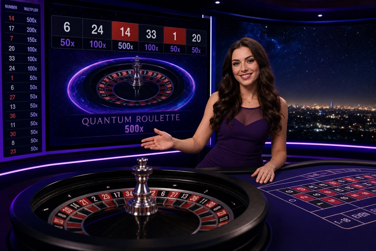 Playtech Quantum Roulette live studio at ILT8